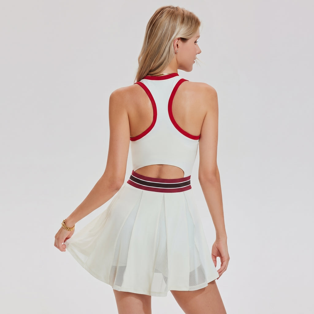 Vintage Varsity Sculpting Tennis Dress pickleball dress — Retro Court Aesthetic
