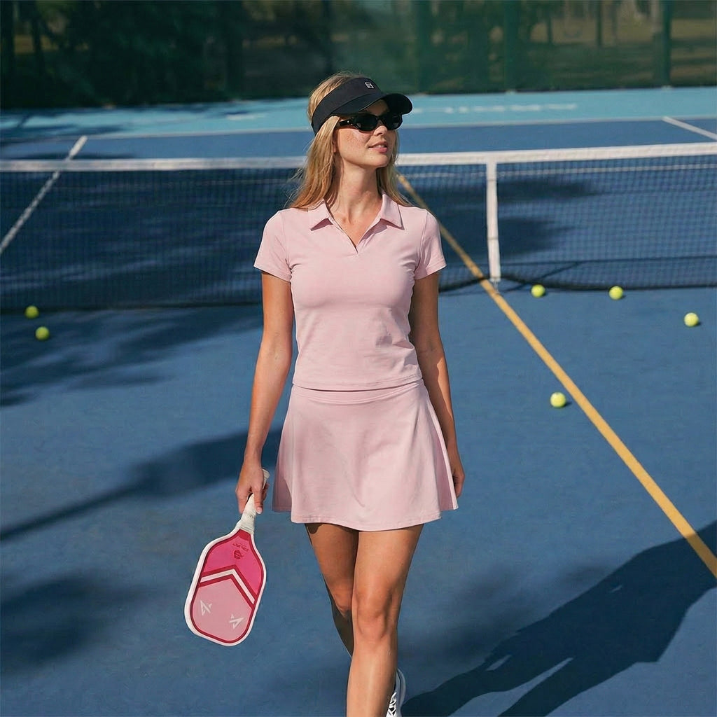 Save $8.9  Tennis Skort Women's High-Waisted pickleball skirt with Pockets - Pleated Athletic Skirt with Built-in Shorts for Golf & Pickleball