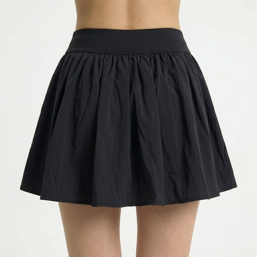 Save $8.9 Activewear Pickleball Outfit - One-Shoulder Floral Sports Bra & Tiered Bubble Skirt