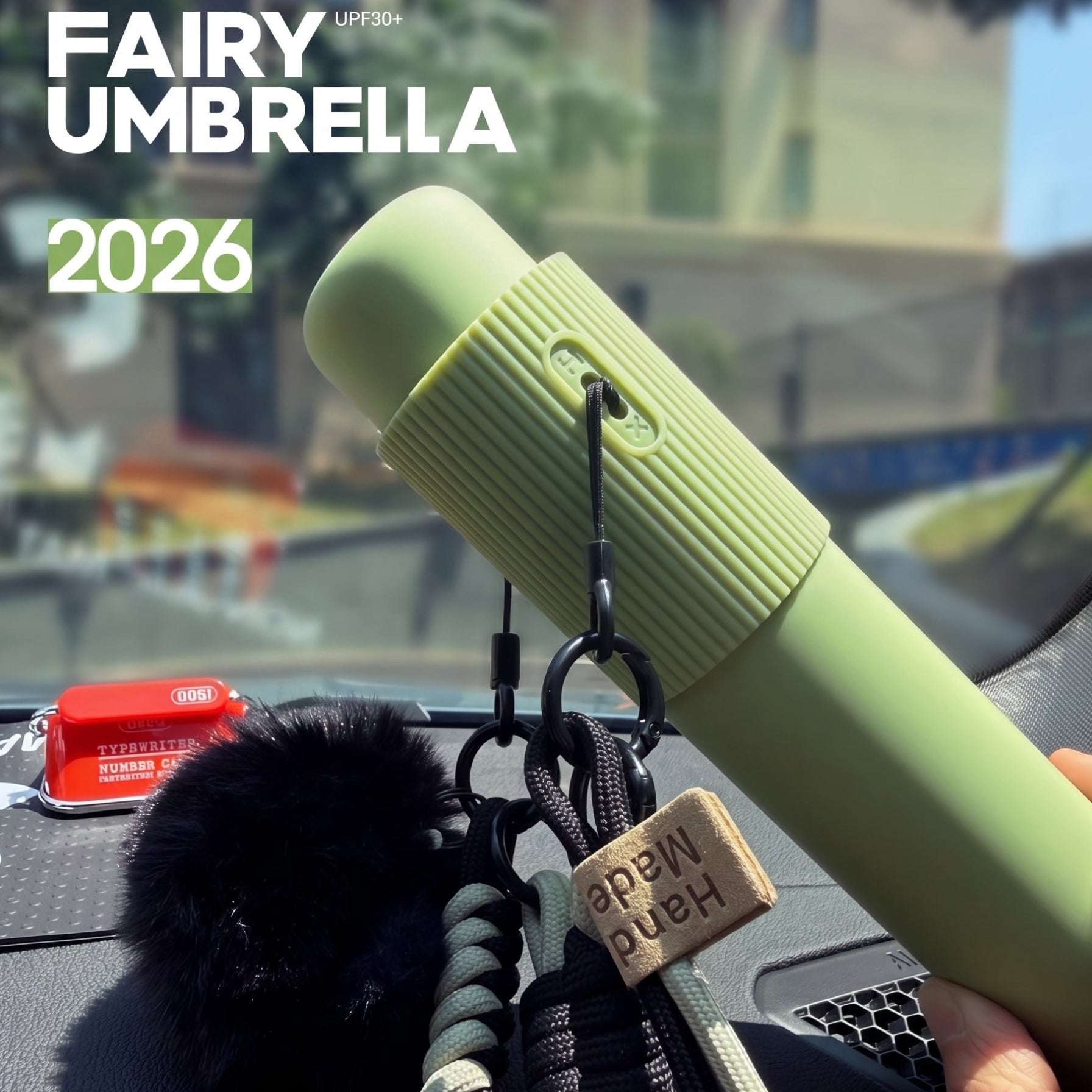 Foldable Travel Umbrella with Waterproof Hard Case, Best Gift. 30D High-Density Fabric, UPF 50+ UV Protection, Windproof Fiberglass Frame, Portable Compact Umbrella for Rain & Sun Gift for Her