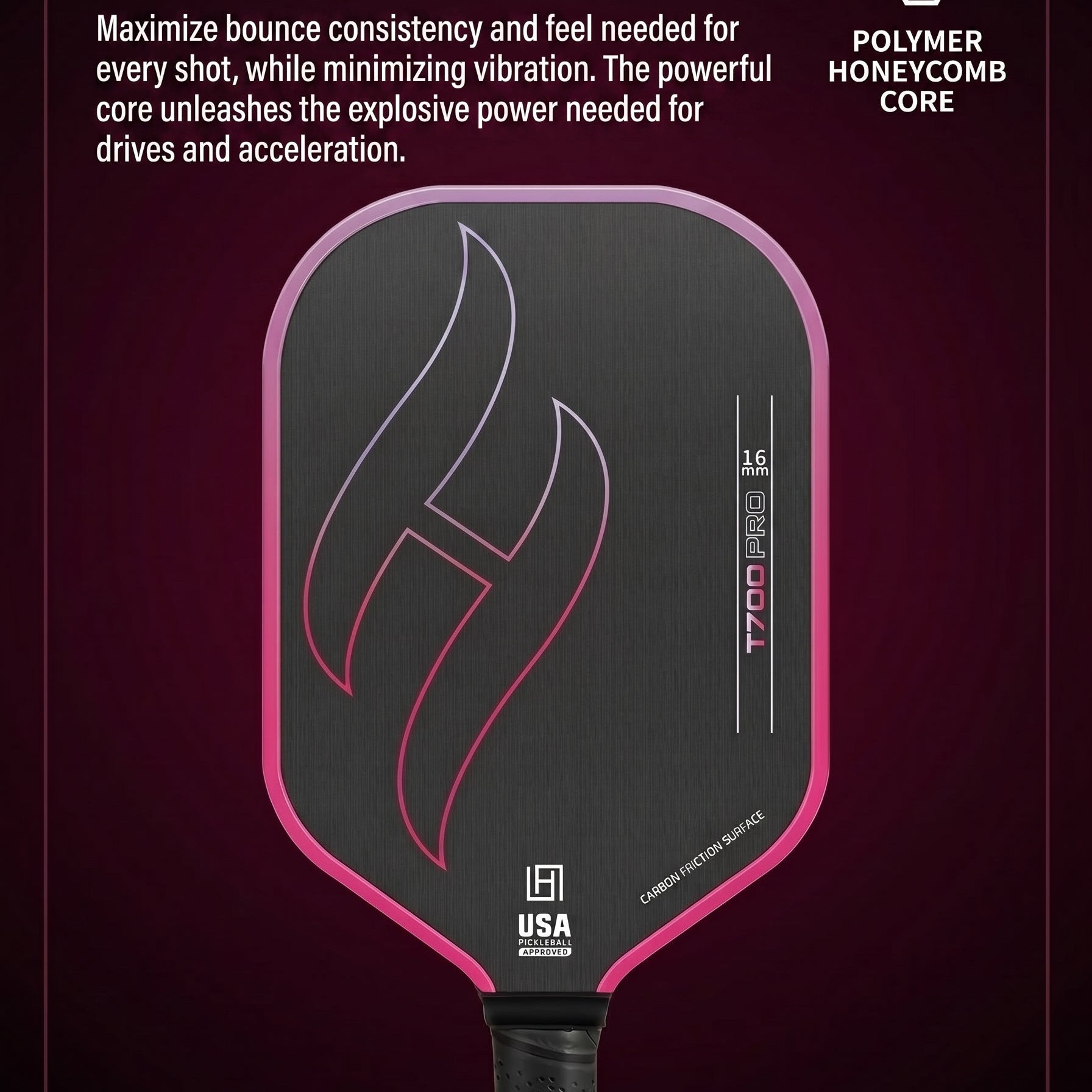 Premium T700 Carbon Fiber Pickleball Paddle Set – Lightweight Honeycomb Core, Gradient Macaron Collection