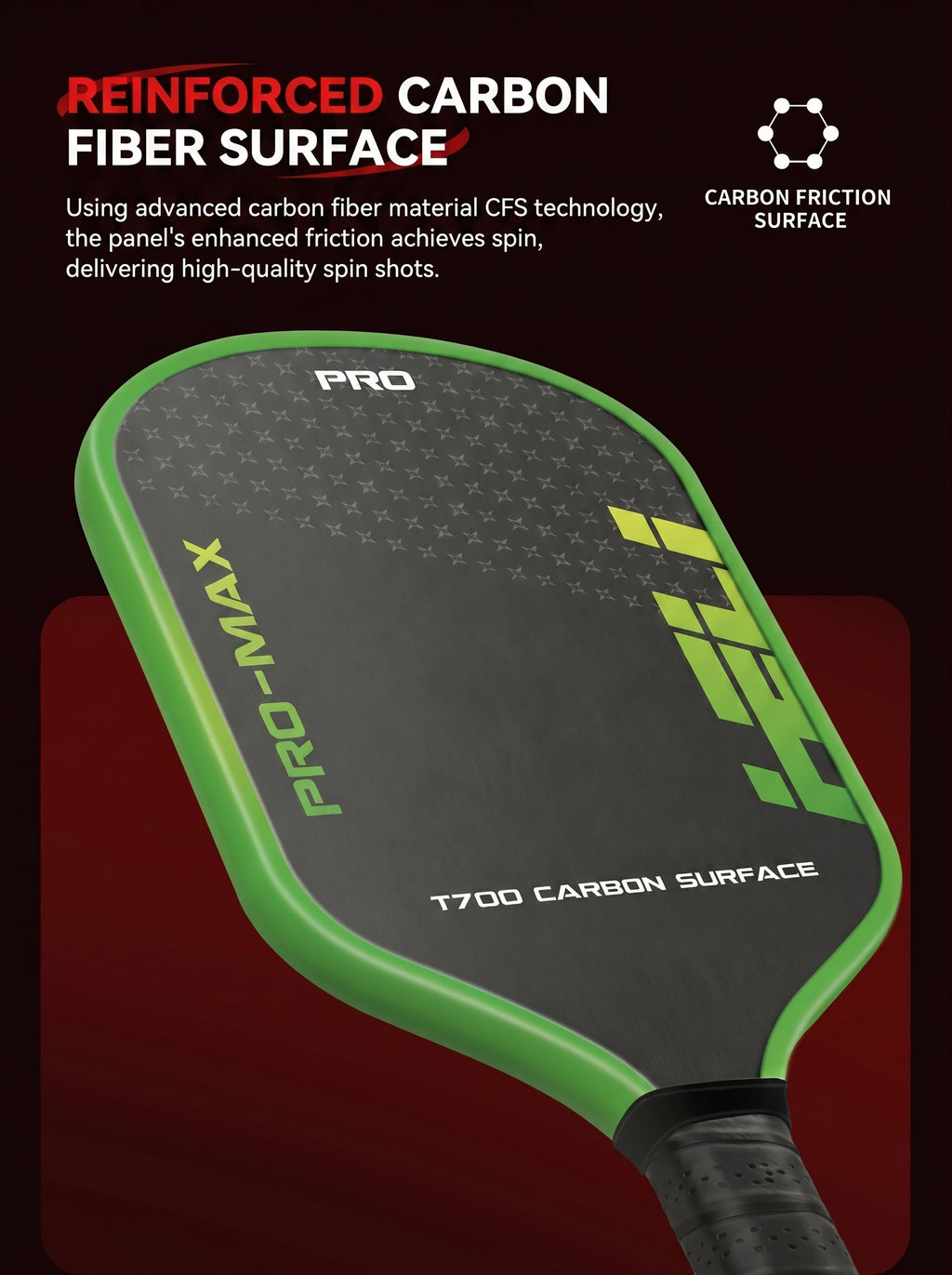 Premium T700 Carbon Fiber Pickleball Paddle Set – Lightweight Honeycomb Core, Gradient Macaron Collection