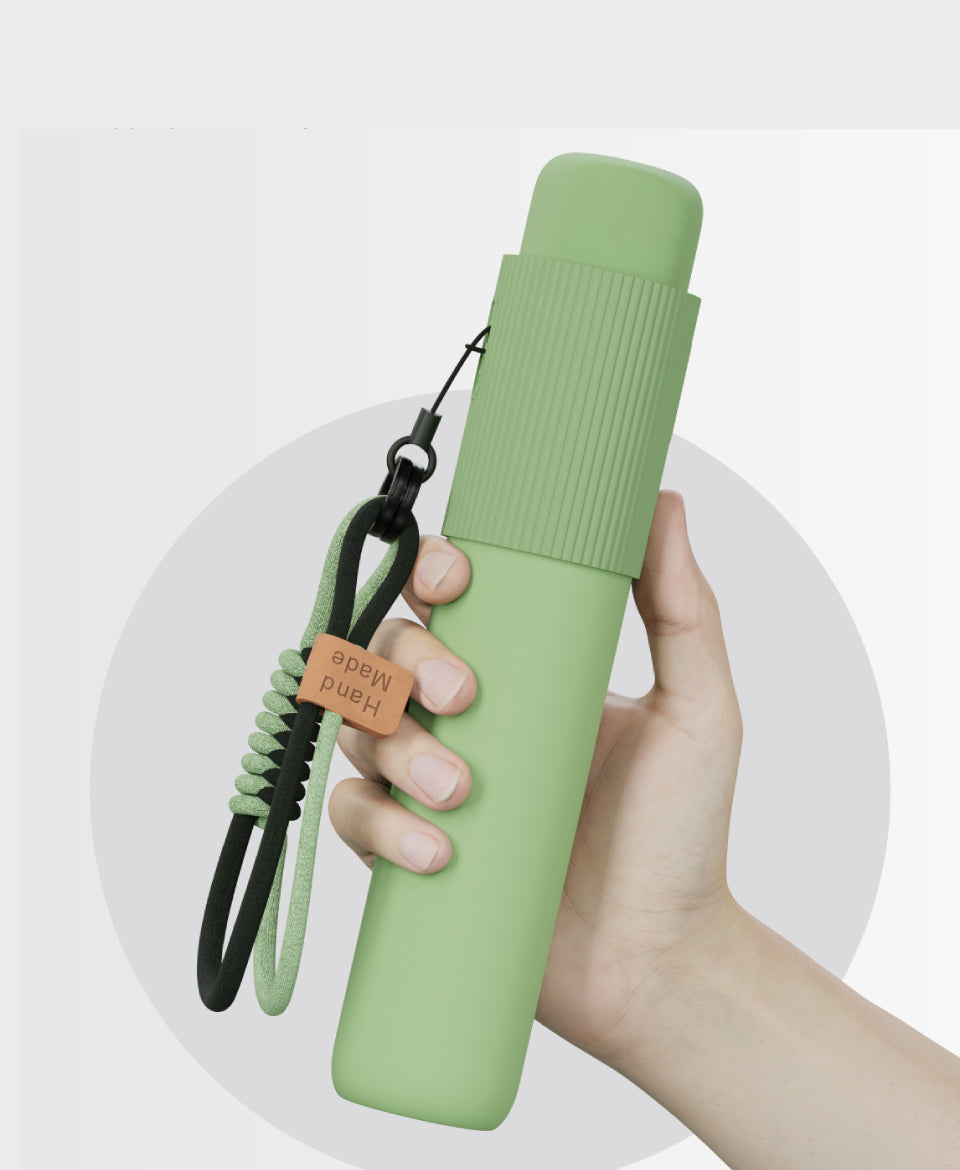Foldable Travel Umbrella with Waterproof Hard Case, Best Gift. 30D High-Density Fabric, UPF 50+ UV Protection, Windproof Fiberglass Frame, Portable Compact Umbrella for Rain & Sun Gift for Her