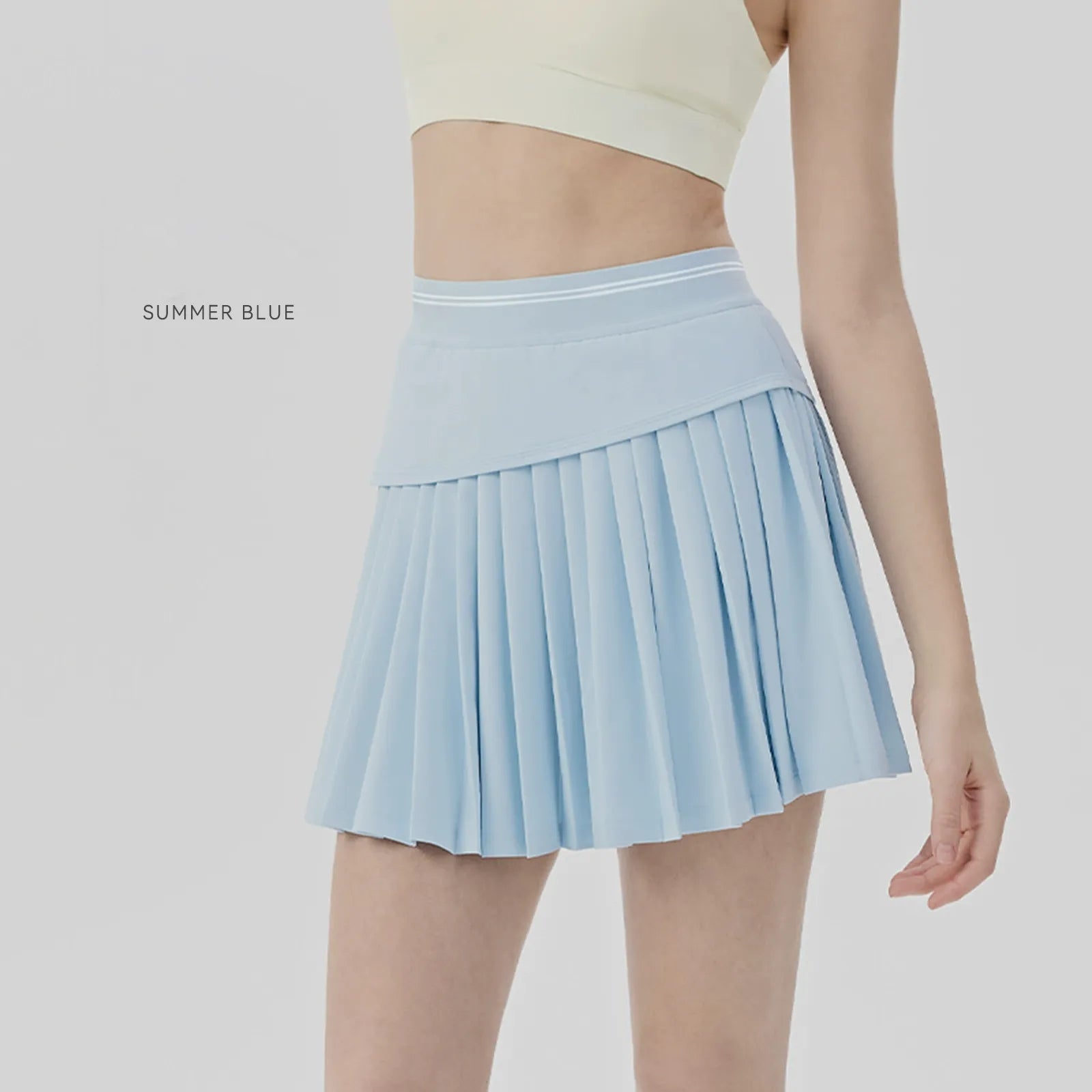 Women's Asymmetrical Pleated pickleball Skort with Pockets - High-Waisted Athletic Skirt for Golf & Pickleball